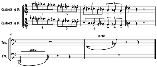 Bartók Concerto for Orchestra, Fourth movement at measure 87